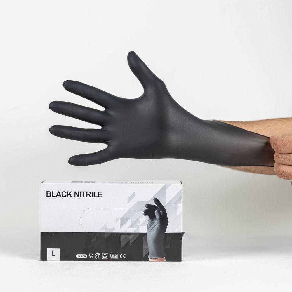 ნიტრილის ხელთათმანი შავი